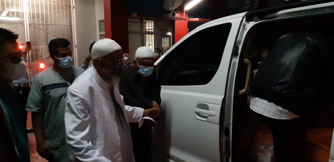 Radical Muslim cleric Abu Bakar Bashir was released from prison on Jan. 8, 2021. Photo: Ministry of Law and Human Rights 