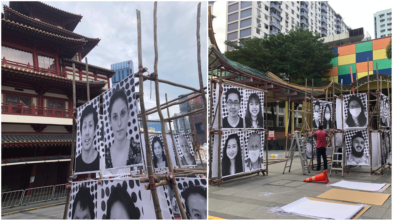 The portraits at Chinatown’s Kreta Ayer Square. Photos: Singapore International Photography Festival
