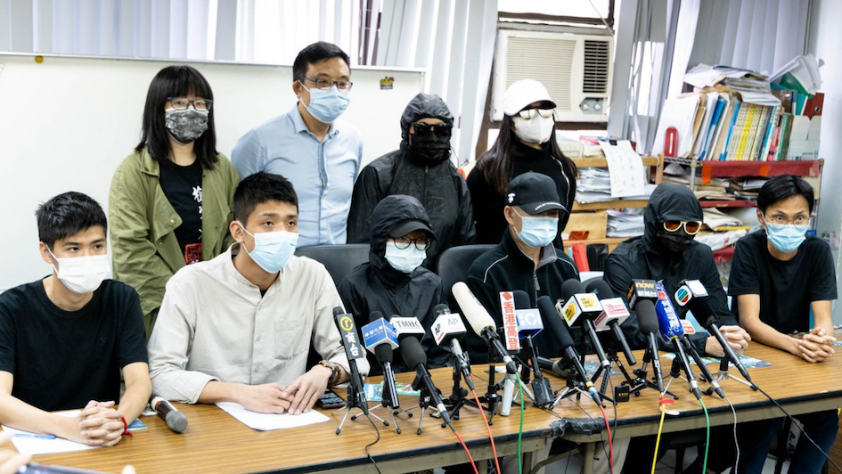 Family members of the Hong Kong activists detained in Shenzhen addressed media in a press conference on Dec. 12, 2020. Photo: Facebook/Save 12 HK Youths