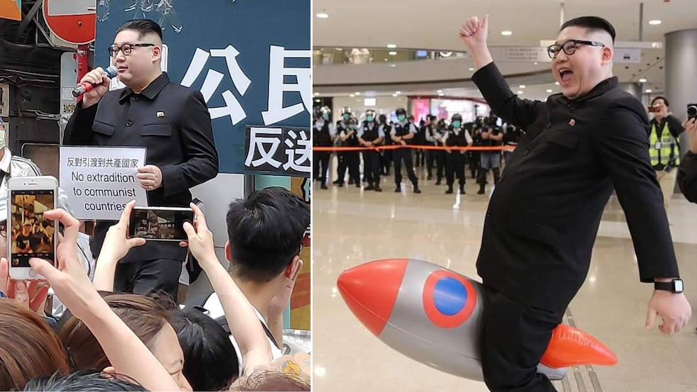 Howard X, a Hong Kong-born Kim Jong-un impersonator, says he believes his arrest is related to his political activism. Photos via Facebook/Howard X