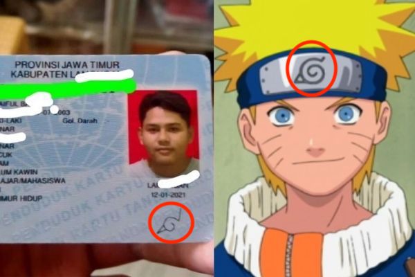 An Indonesian teenager copied a famous symbol from anime/manga Naruto as his legal signature.