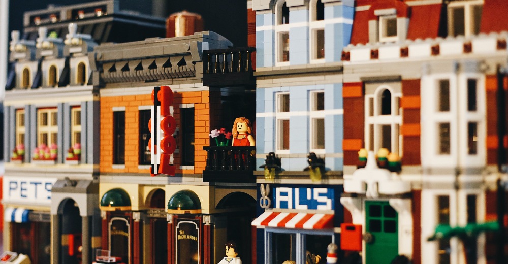 Close-up of a Lego world. Photo: Alphacolor