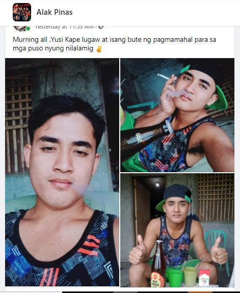 Jhono Tayopon on Alak Pinas. Screenshot from the Facebook page.