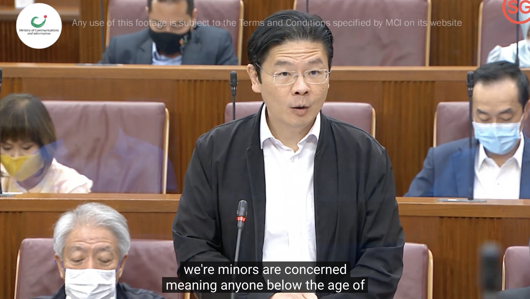 Education Minister Lawrence Wong in parliament on Feb. 1, 2020. Photo: MCI/YouTube