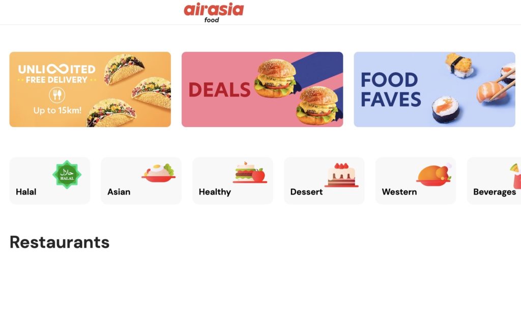 Sneak peak of the airasia food platform. Photo AirAsia