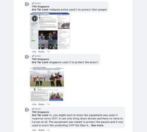 Screenshot of TRD Singapore’s Facebook comments addressing criticism. Photo: TRD Singapore/Facebook