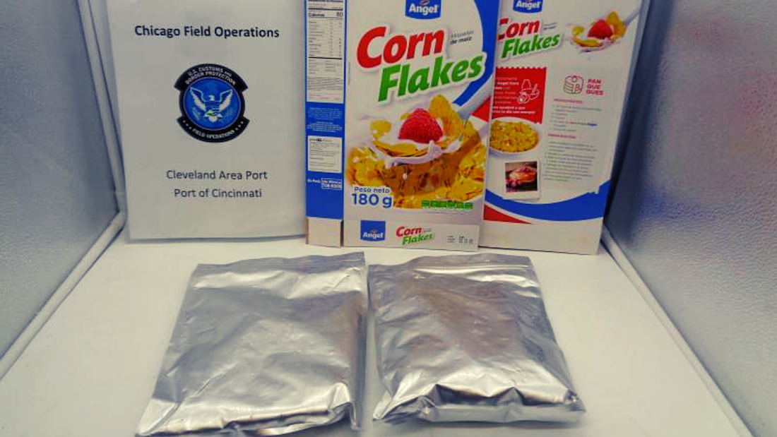 The drug-laced breakfast food was sniffed out by a narcotics dog working with the US Customs and Border Protection in Ohio. Photo: US Customs and Border Protection
