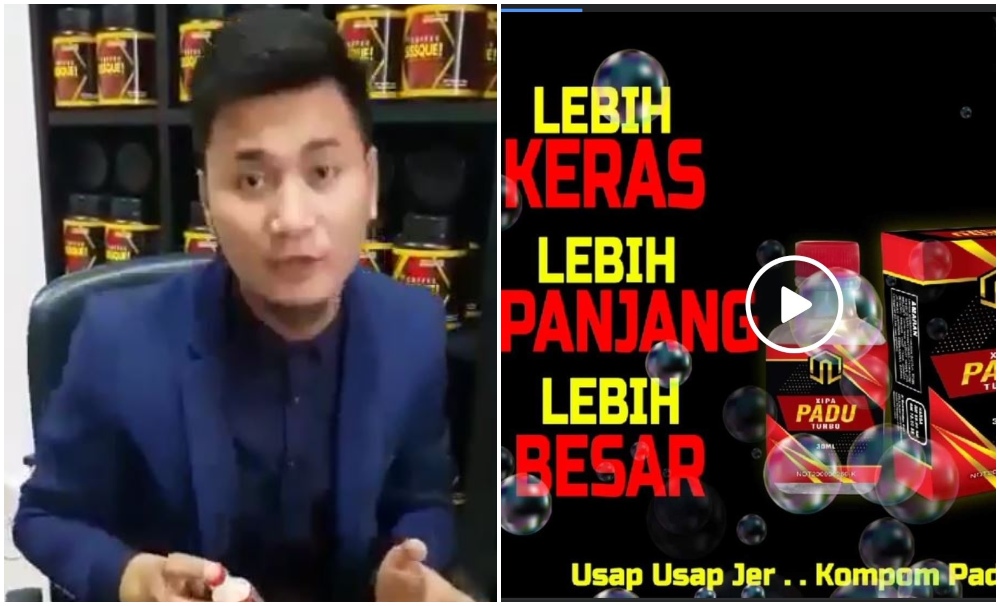Screenshots of Norhisham promoting leech oil. Photos: Xipa Academy Kedah/Facebook