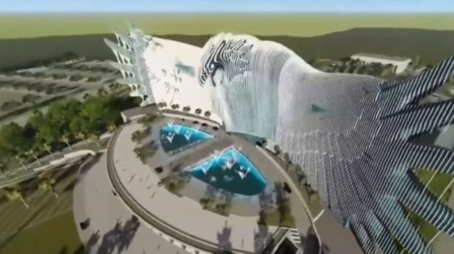 A proposed design for Indonesia’s new state palace. Photo: Video screengrab
