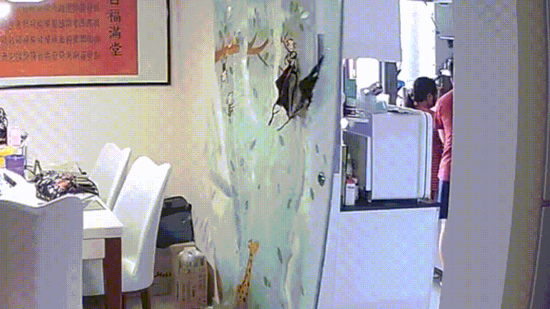 Glass shatters in a Singapore home. Video: Eldora Lie/Facebook