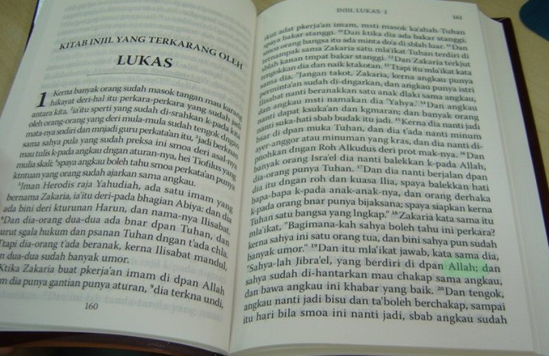 A Malay-language Bible with the word ‘Allah.’ Original photo: Illuminasi.com/Facebook
