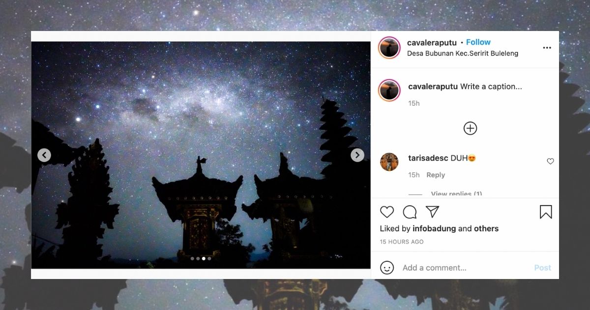 This year, Nyepi, or the Day of Silence, fell on March 14. Screenshot: Instagram