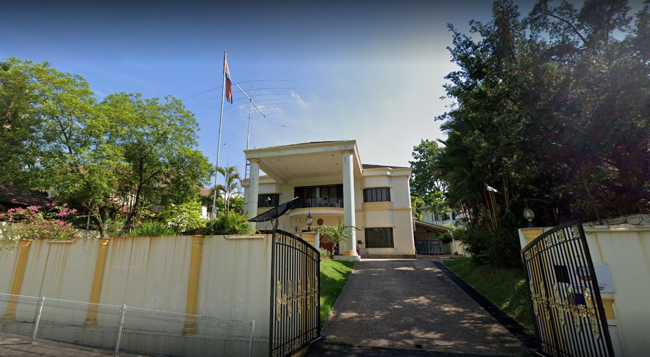 North Korea embassy at Jalan Batai, KL. Photo: Google Street View
