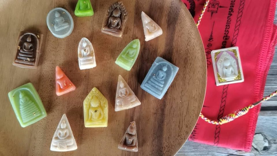 Edible Buddhist amulets by Madam Choops.