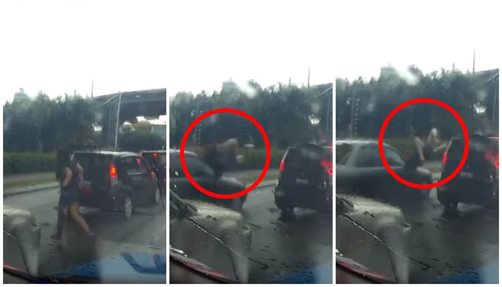 Screenshots of the car hitting the pedestrian. Photo: Info Roadblock JPJ/Polis
