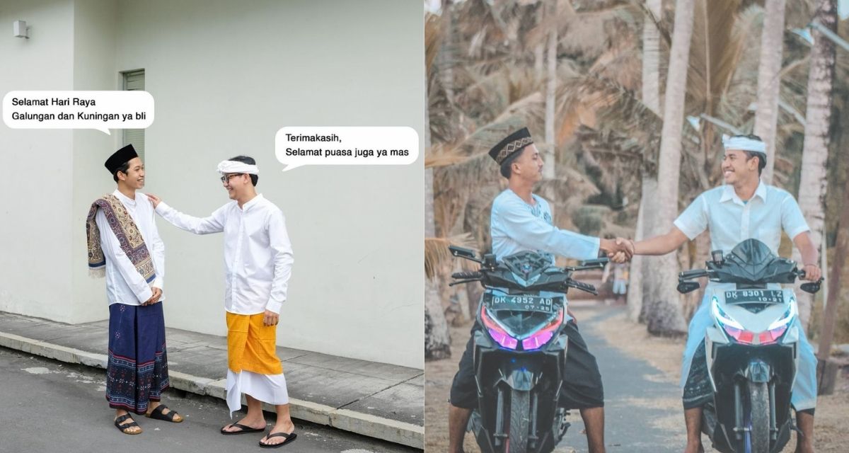 These portrayals of inter-religious harmony are circulating widely recently. Photos: @hanakaclassic and @aprileaan_ via Instagram