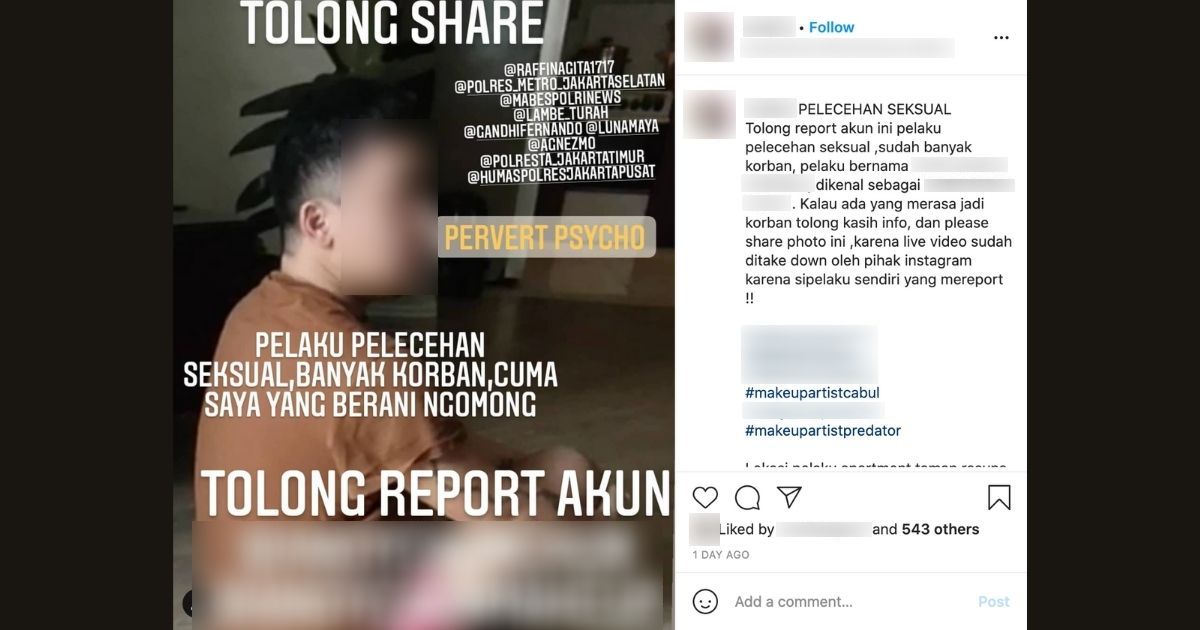 A renowned makeup artist mostly known for his works with Indonesia’s leading celebrities is facing allegations of abduction and sexual harassment of a male model. Screenshot from Instagram