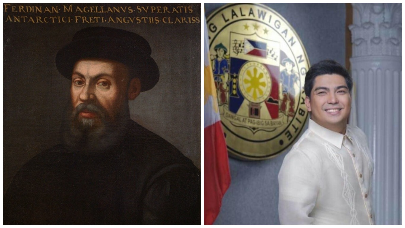 Explorer Ferdinand Magellan and Vice Governor Jolo Revilla. Photo: Wikipedia/Revilla/FB