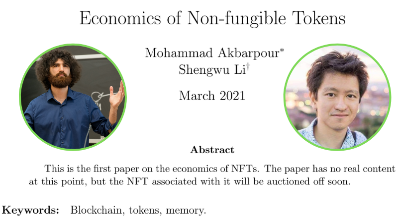 Mohammad Akbarpour and Li Shengwu superimposed on a screenshot of the academic paper. Photos: Mohammad Akbarpour/Twitter, Li Shengwu/Twitter, Stanford University
