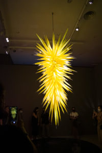 Chihuly Studio’s ‘Radiant Yellow Icicle Chandelier’ at the Glass In Bloon Gallery. Photo: Coconuts