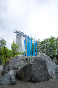 Chihuly Studio’s ‘Turquoise Reeds’ at the Serene Garden. Photo: Coconuts