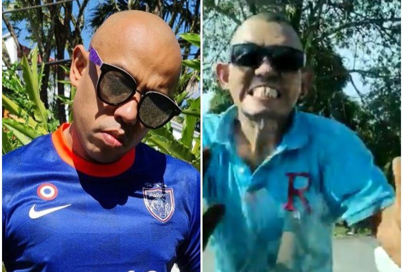The real Joe Flizzow, at left, and his lookalike, at right. Photos: Joe Flizzow/Instagram and Jabatan Netizen Negara/Twitter