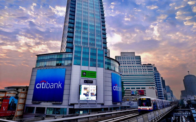 Citibank’s Thailand headquarters in Asok’s Interchange 21 building. Photo: Interchange 21 