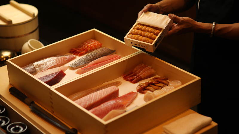 Fukui’s range of seafood imported from Japan. Photo: Fukui
