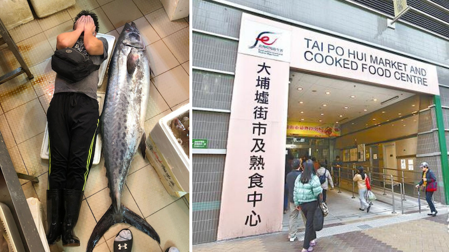 A Facebook user posted the picture on a group called “Hong Kong market seafood research.” Photos: Facebook/Wingfung Keung (left), Apple Daily (right)
