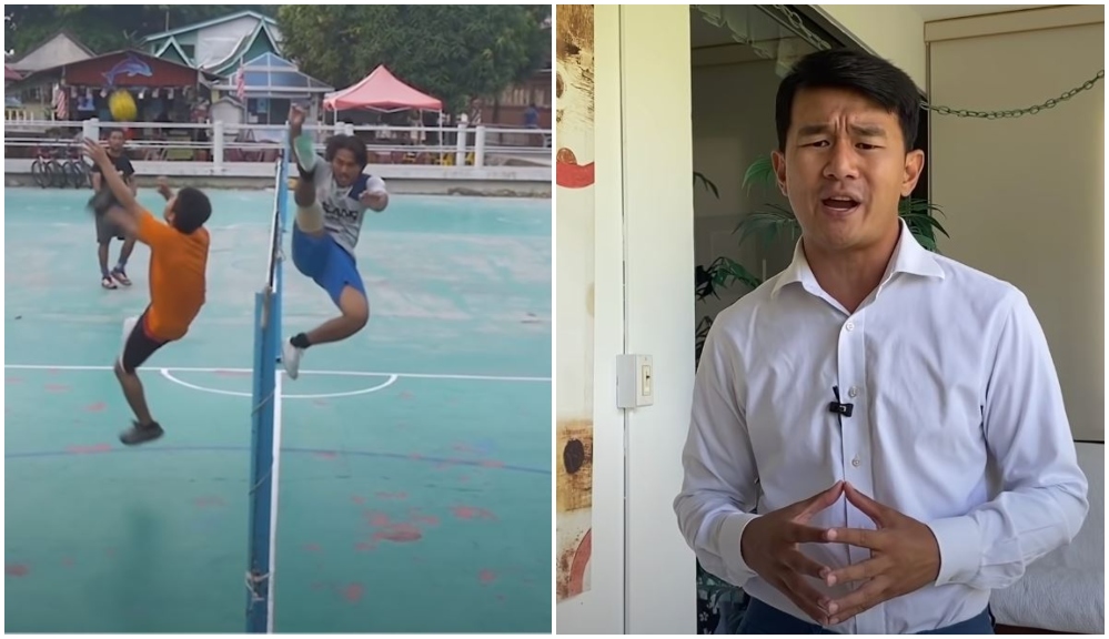 Screenshots of the ‘Sepak Takraw’ video by The Daily Show. Photo: The Daily Show with Trevor Noah/YouTube
