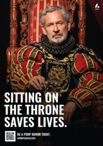A man on a throne in another poster. Image: AMILI