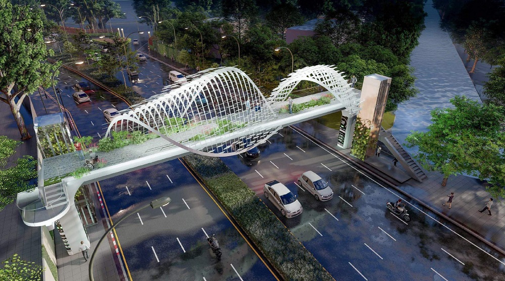 A computer rendering of the proposed ‘Green Bridge.’ Photo: Urban Design and Development Center / Courtesy