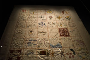 The Changi Quilts sewn by women prisoners. Photo: Coconuts