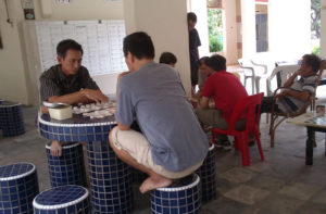 Residents playing chess at an Ang Mo Kio void deck in a 2012 photo. Photo: National Heritage Board
