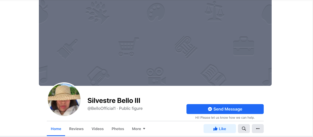 This page has over 156,000 followers, and appears to contain links to the correct URL for Bello's campaign URL and email address.