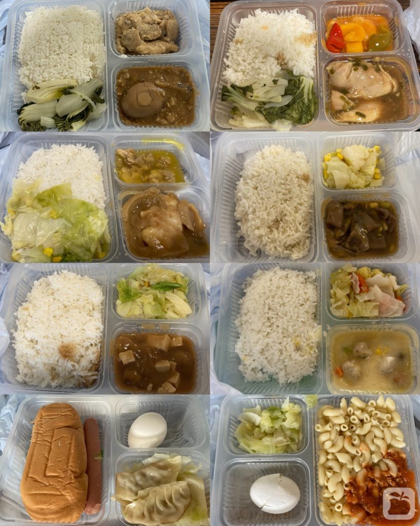 Many have complained about the poor quality of meals provided at the government's quarantine facility. Photo: Apple Daily