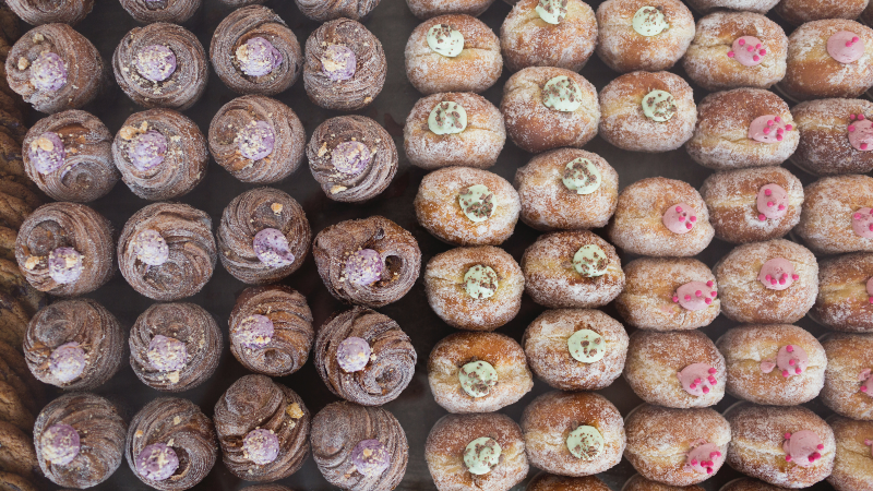 Mr. Holmes Bakehouse’s cruffins and donuts. Photo: Marissa Maharaj
