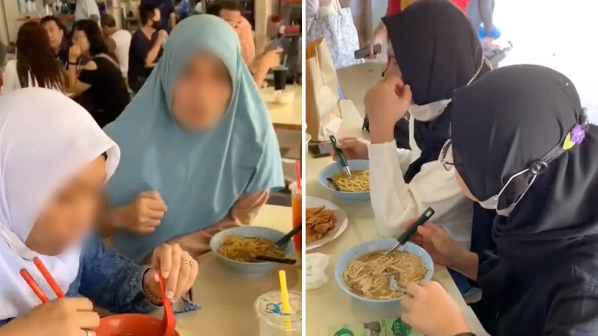 Four women spotted dining in public. Jihair bin Adey/Facebook