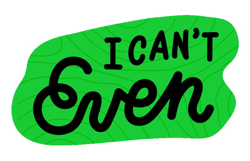 'I Can't Even' sticker from the Coconuts x Eugenia Clara collaboration