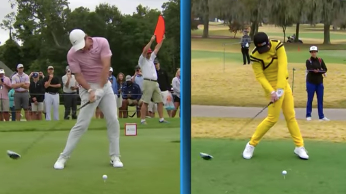 Golf Channel declares Saso and McIlroys swing’s as “uncanny” (screengrab from Golf Channel)