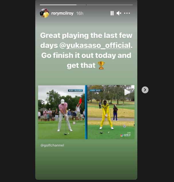 from Rory McIlroy's Instagram Stories (@rorymcilroy) June 7, 2021