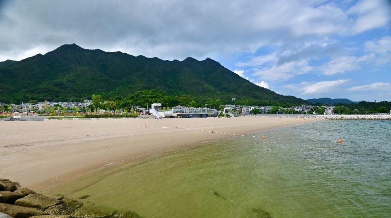 The 200-meter man-made Lung Mei Beach, located in Tai Po, opened to the public on June 23. Photo: Leisure and Cultural Services Department