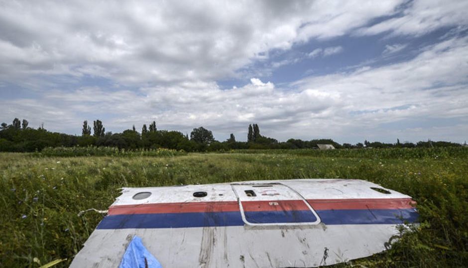 A part of crashed Malaysia Airlines flight MH17. Photo: MH17/Twitter