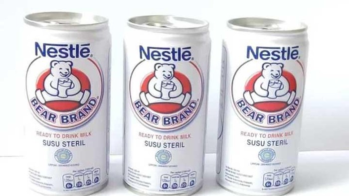 Cans of Bear Brand sterilized cow's milk by Nestlé. Photo: iStock