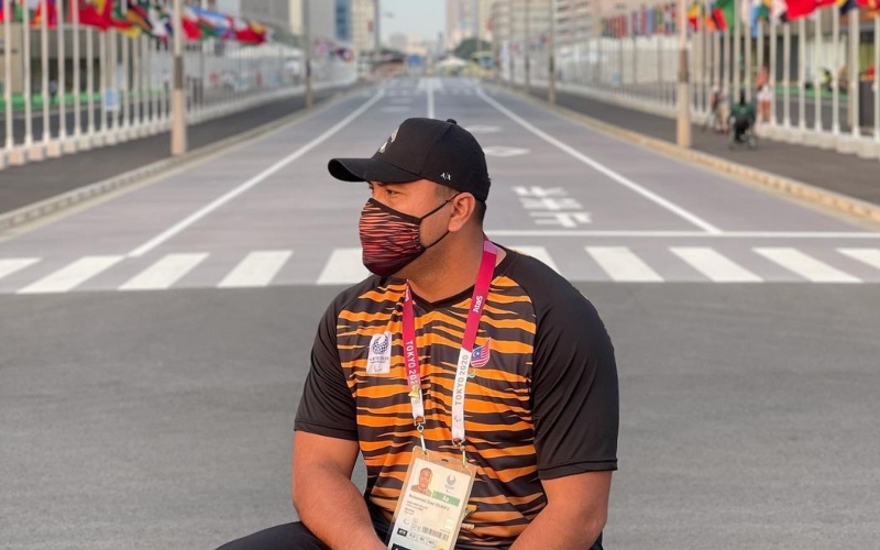 Ziyad Zolkefli at the Tokyo 2020 Olympic Village. Photo: Ziyad Zolkefli/Instagram
