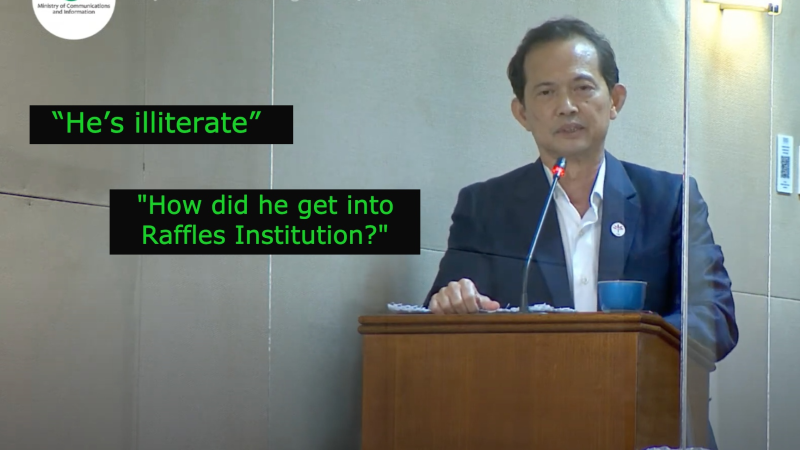 Leong Mun Wai at yesterday’s parliamentary session. Photo: MCI/YouTube
