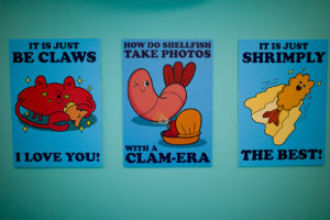 The playground’s punny posters. Photo: Carolyn Teo/Coconuts