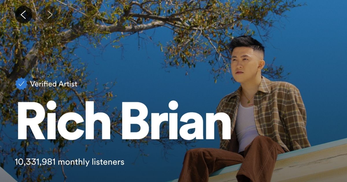 Rapper Rich Brian has reached a new milestone as he has become the first Indonesian artist to surpass 10 million monthly listeners on Spotify. Screenshot from Spotify