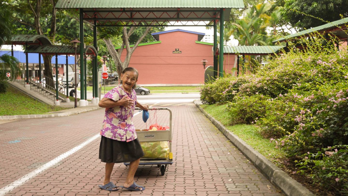 One of the women who receive services from Singapore nonprofit Happy People Helping People. Photo: Lawrence Chong/Facebook
