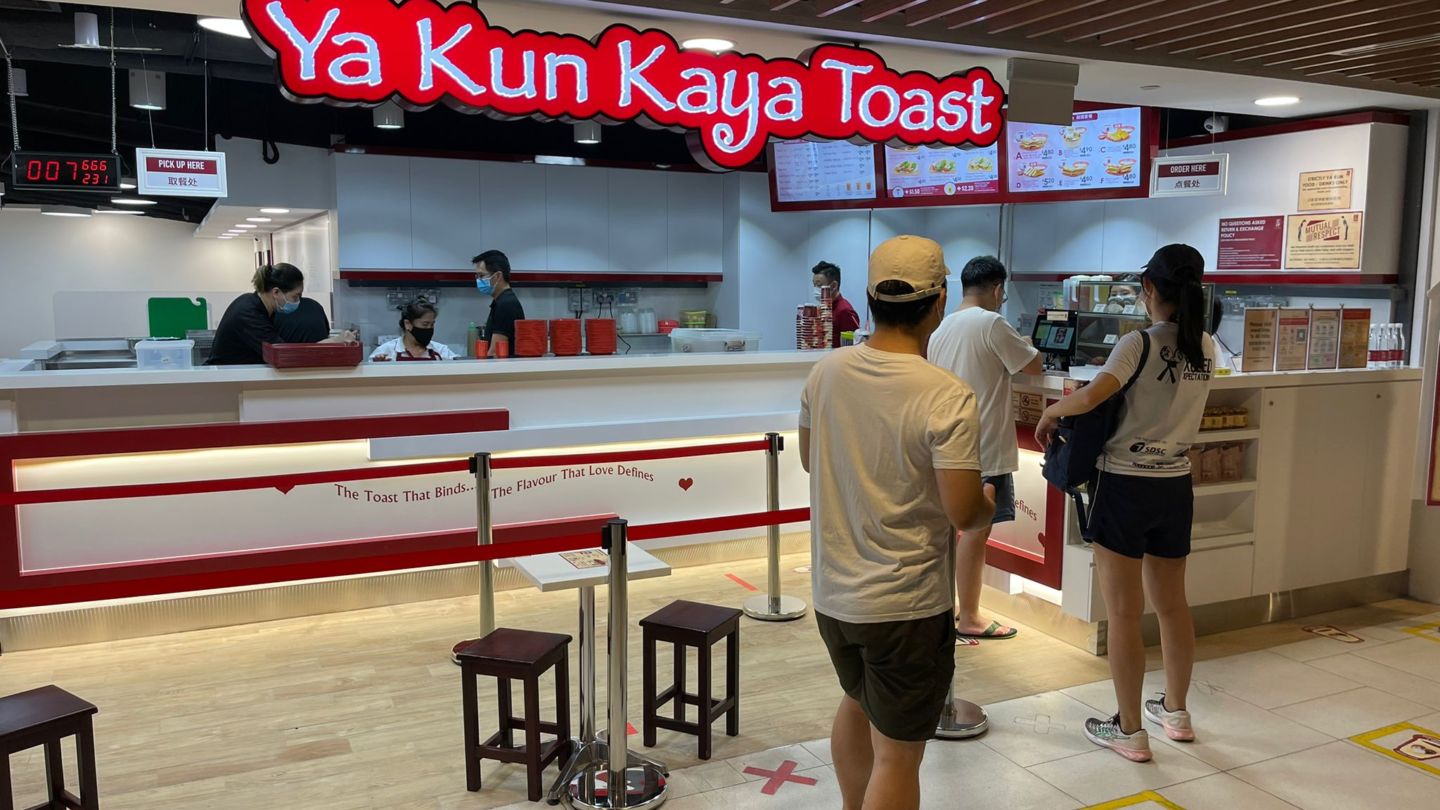 A Ya Kun Kaya Toast outlet in Singapore in a photo dated Oct. 7. Photo: Ya Kun Kaya Toast/Facebook